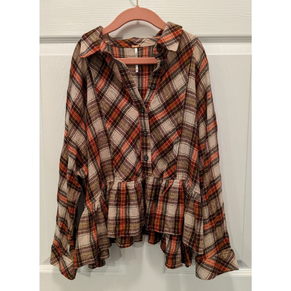 Free People Flannel Top